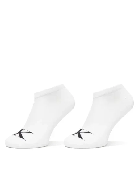 Calvin Klein Set de 2 perechi de șosete medii pentru bărbați alb