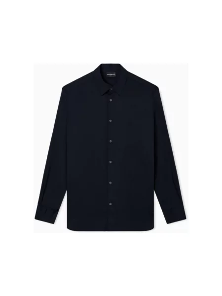 Koszula Emporio Armani casual ze stretchu niebieska