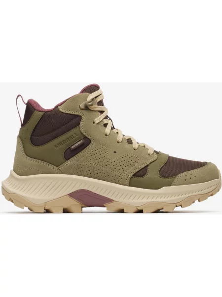 Buty trekkingowe Merrell Tempo Sol Mid Waterproof zielono fioletowe 36 zielone