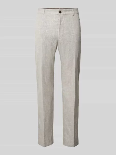 Spodnie od garnituru JOOP! Collection;Elastyczna mieszanka bawełny z dodatkiem wełny;Krój regular fit;Model ‘Hank’;Szlufki;Wpuszczane kieszenie;Szerokość w pasie w rozmiarze 38 cm; beżowe