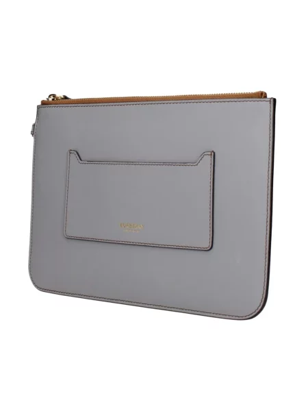 Torba Burberry skórzana szara