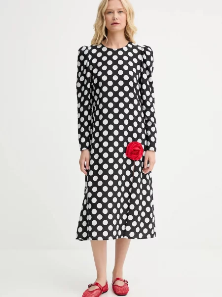 Рокля The Sleeper среднодълга със стандартна кройка черно