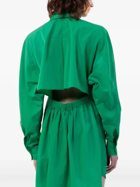 Rochie tip cămașă Maison Rabih Kayrouz verde