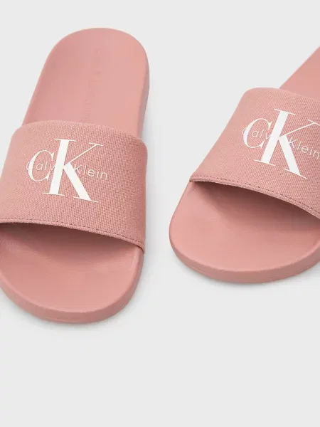 Шльопанці Calvin Klein Jeans рожеві