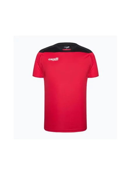 Футбольна футболка Capelli Tribeca Adult Training червоно-чорна чорна