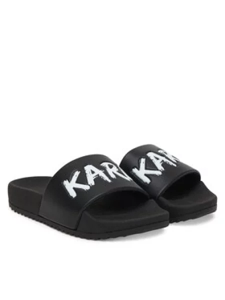 Dětské pantofle Karl Lagerfeld černé