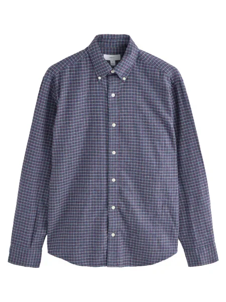 Next Košulja mornarsko plava / trešnja crvena bijela