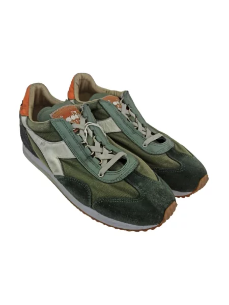 Sneakersy Diadora skórzane z kamieniami zielone
