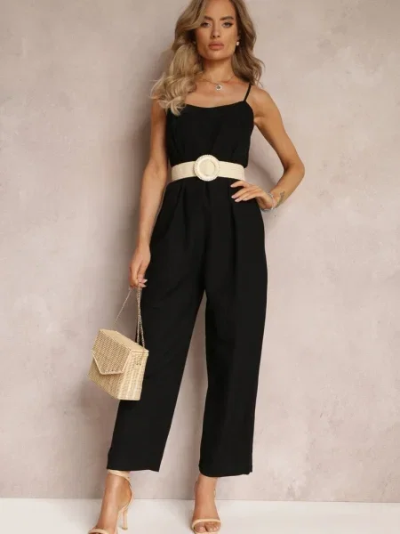 Salopetă cu Bretele Reglabile și Pantaloni Lungi din Myrcela neagră