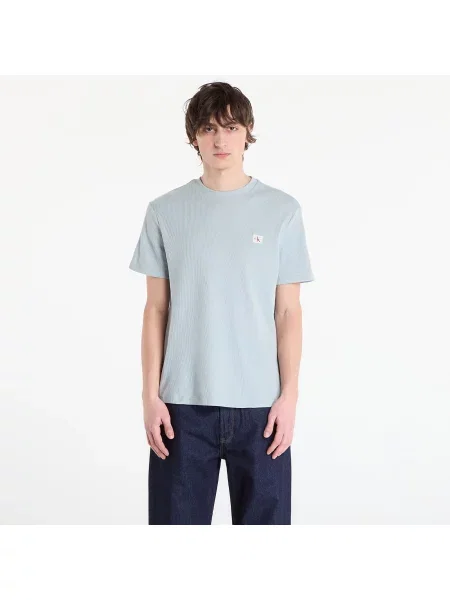 T-shirt Calvin Klein Jeans Ss Waffle Badge Crew Tee Gray L