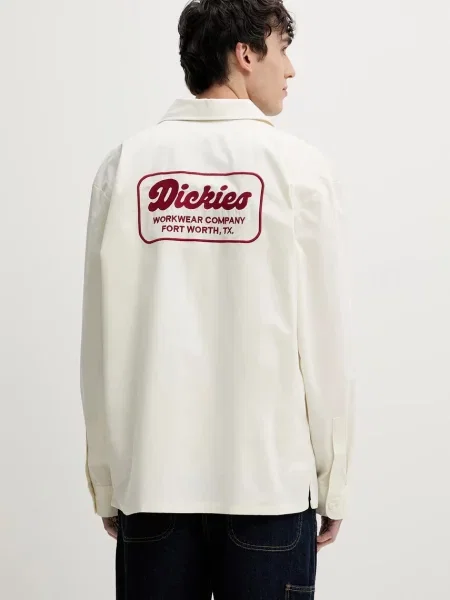Košile Dickies relaxed s klasickým límcem béžová