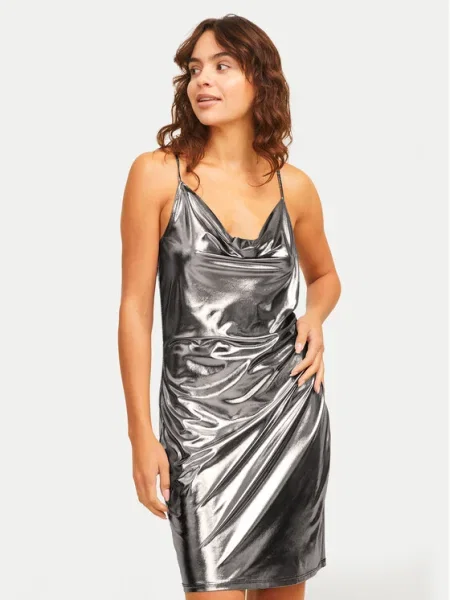 JJXX Rochie cocktail Dina argintiu