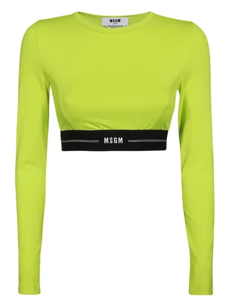 Cropp tricou Msgm verde
