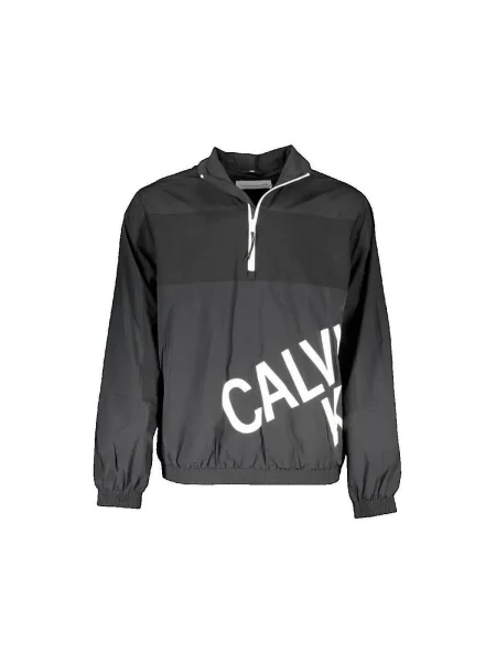 Sacou Calvin Klein Jeans clasic cu autograf negru