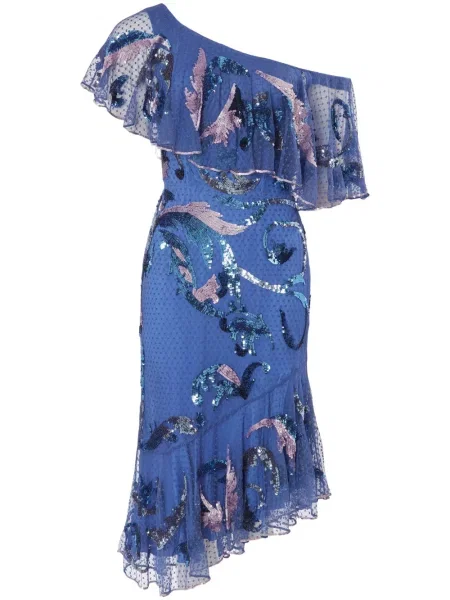 Rochie midi Temperley London până la genunchi de costum albastru