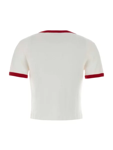 T-shirt Sporty & Rich California Emblem Soft Ringer Tee White/ Ruby M biała