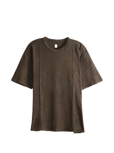 Tricou Taiga Takahashi cu decolteu rotund maro