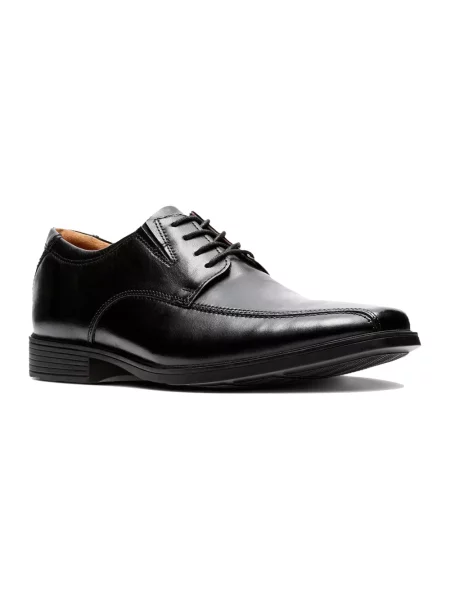 Półbuty Clarks sznurowane skórzane czarne