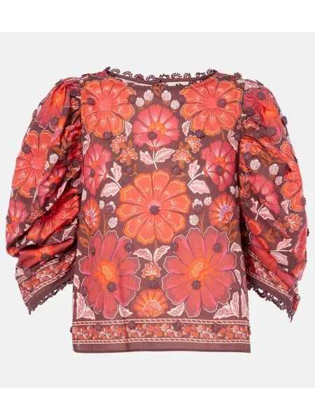 Bluză Farm Rio cu model floral roșu