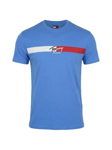 Tommy Jeans majica za muškarce od pamuka plava