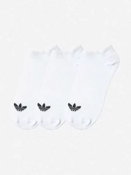 Чорапи adidas Originals Trefoil Liner 3 чифта бяло