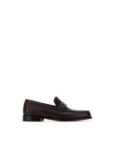 Półbuty Ferragamo skórzane brązowe