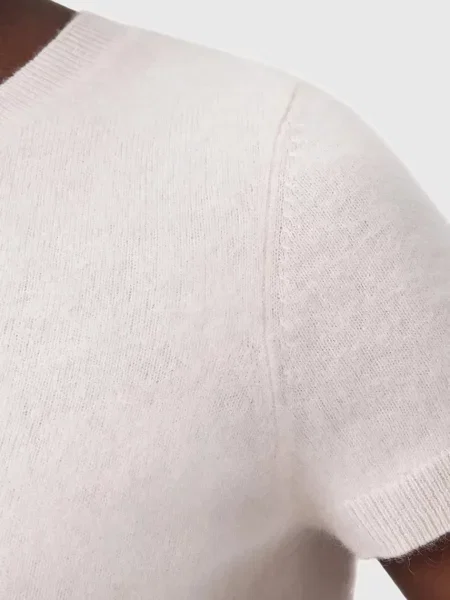 AllSaints tricou din cașmir REBEL TEE roz
