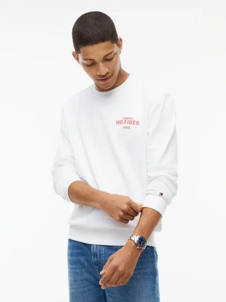 Tommy Hilfiger Bluza Mężczyźni dresowy S biały