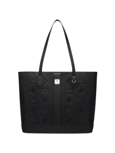 Geantă shopper Mcm cu autograf negru