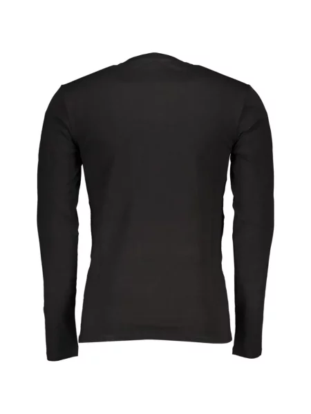Lung tricou Guess cu autograf negru