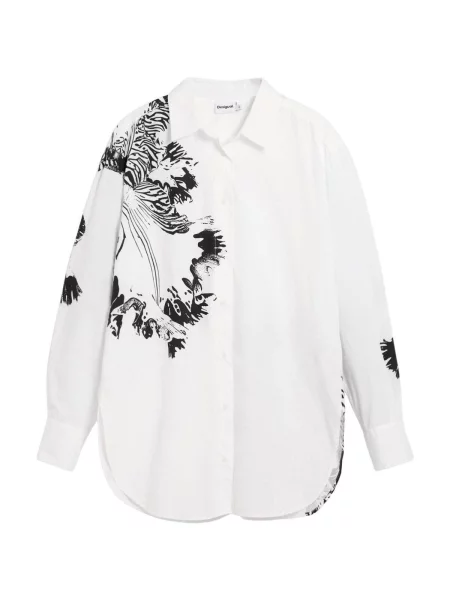 Bluza Desigual s printom bijela