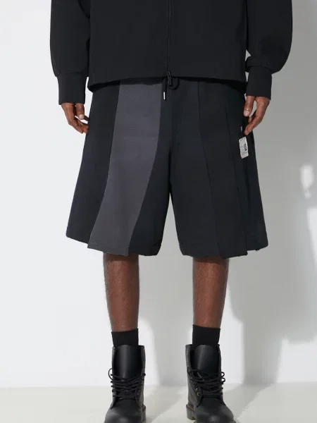 Maison MIHARA YASUHIRO pantaloni scurti din Vertical Switching negru