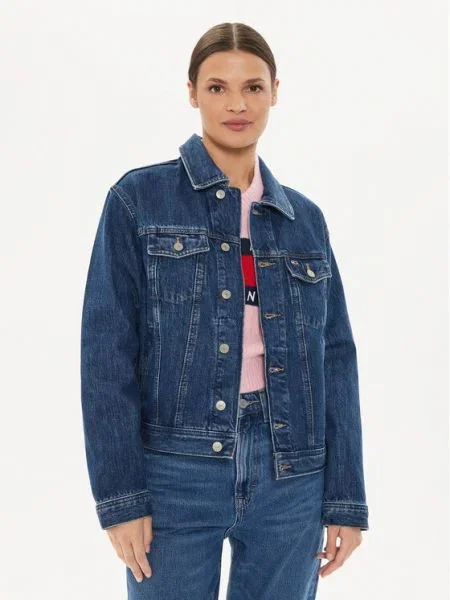 Tommy Jeans Geacă de blugi Bleumarin Mom Fit