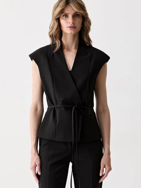 Marciano by Guess vestă cu două rânduri de pentru femei JASMINE negru