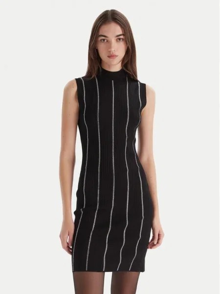 HUGO Rochie tricotată Sbonny negru