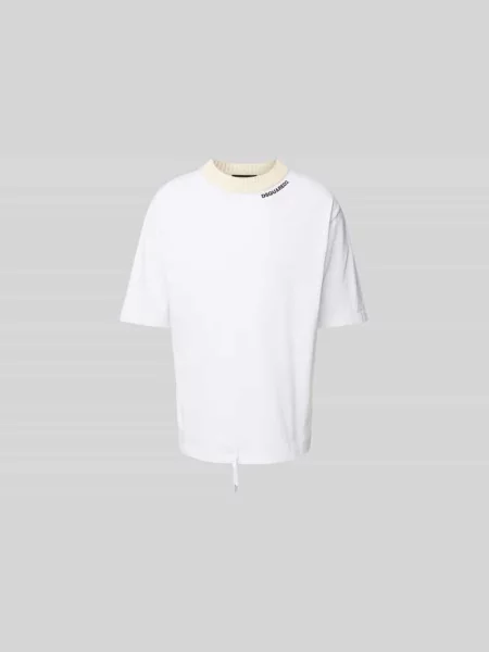 T-shirt o luźnym kroju z tunelem Dsquared2 biała