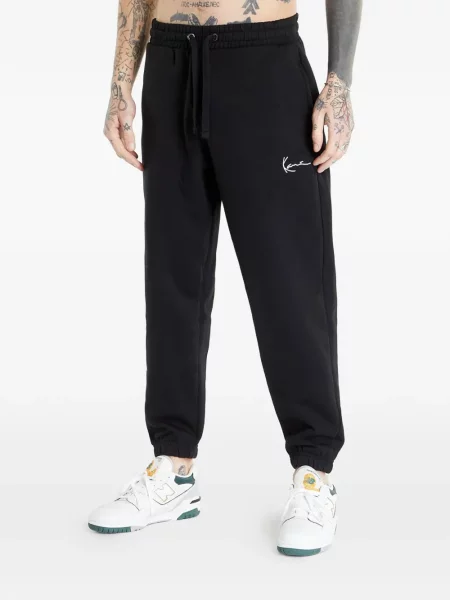Pantaloni Karl Kani cu broderie alergare negru
