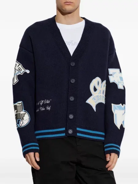Cardigan Off-white tricotate alb
