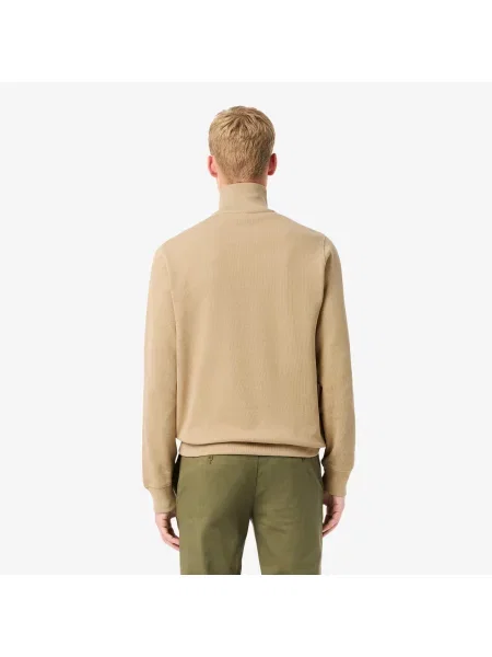 Lacoste Bluza Half Zip Classic Fit beżowa