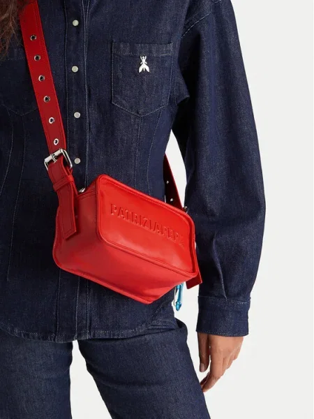 Patrizia Pepe geantă de piele roșu