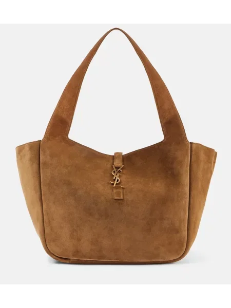 Torebka Saint Laurent zamszowa brązowa