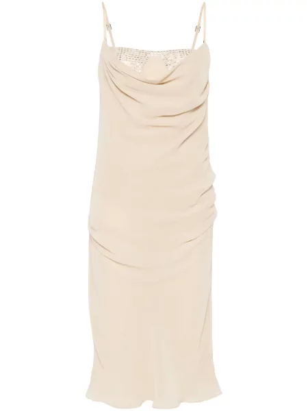 Rochie midi The Attico drapată până la genunchi de costum