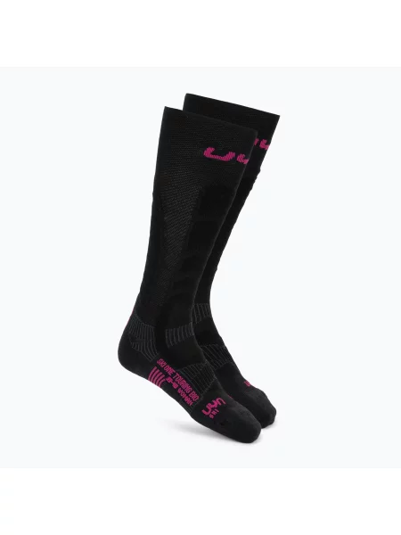 Skarpety narciarskie UYN Ski Touring One Bio black/pink yarrow czarne