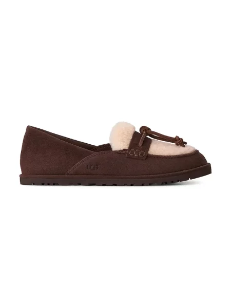 UGG mocasini pentru femei din piele întoarsă W Zora Loafer maro