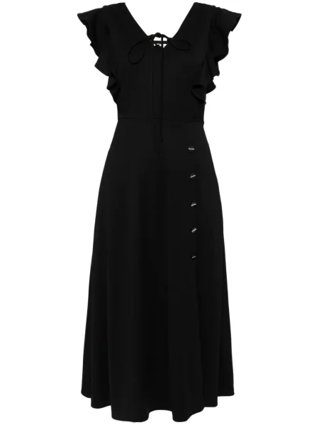 Rochie midi B+ab cu decolteu în V până la genunchi de costum negru