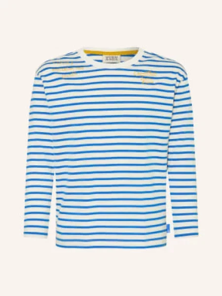 Scotch & Soda Tričko S Dlouhým Rukávem / modrá bílá