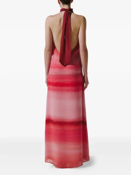 Rochie maxi Baobab cu gât halter roșu
