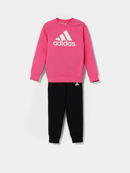 Флисовый костюмный спортивный костюм Adidas розовый