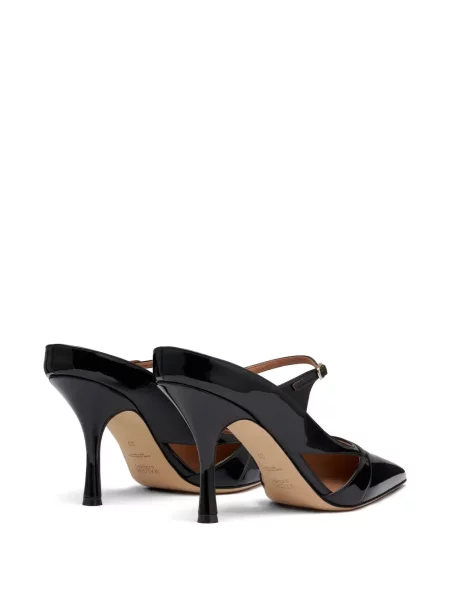 Kožené lakované mules Malone Souliers černé