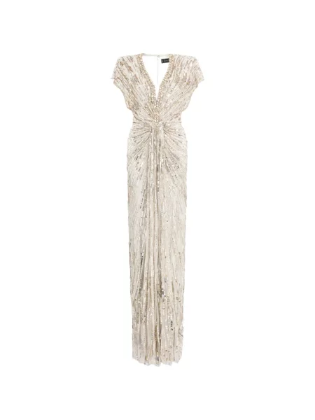 Lung rochie Jenny Packham gri